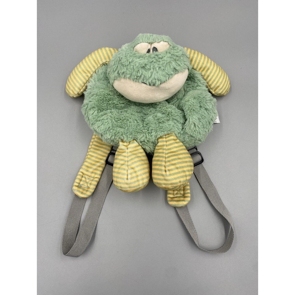 Nat & Jules Foley Green Frog Plush Small‎ Backpack Toddler Baby Bag Demdaco